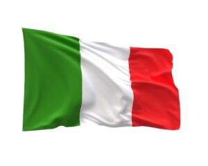 image of an italian flag in the wind